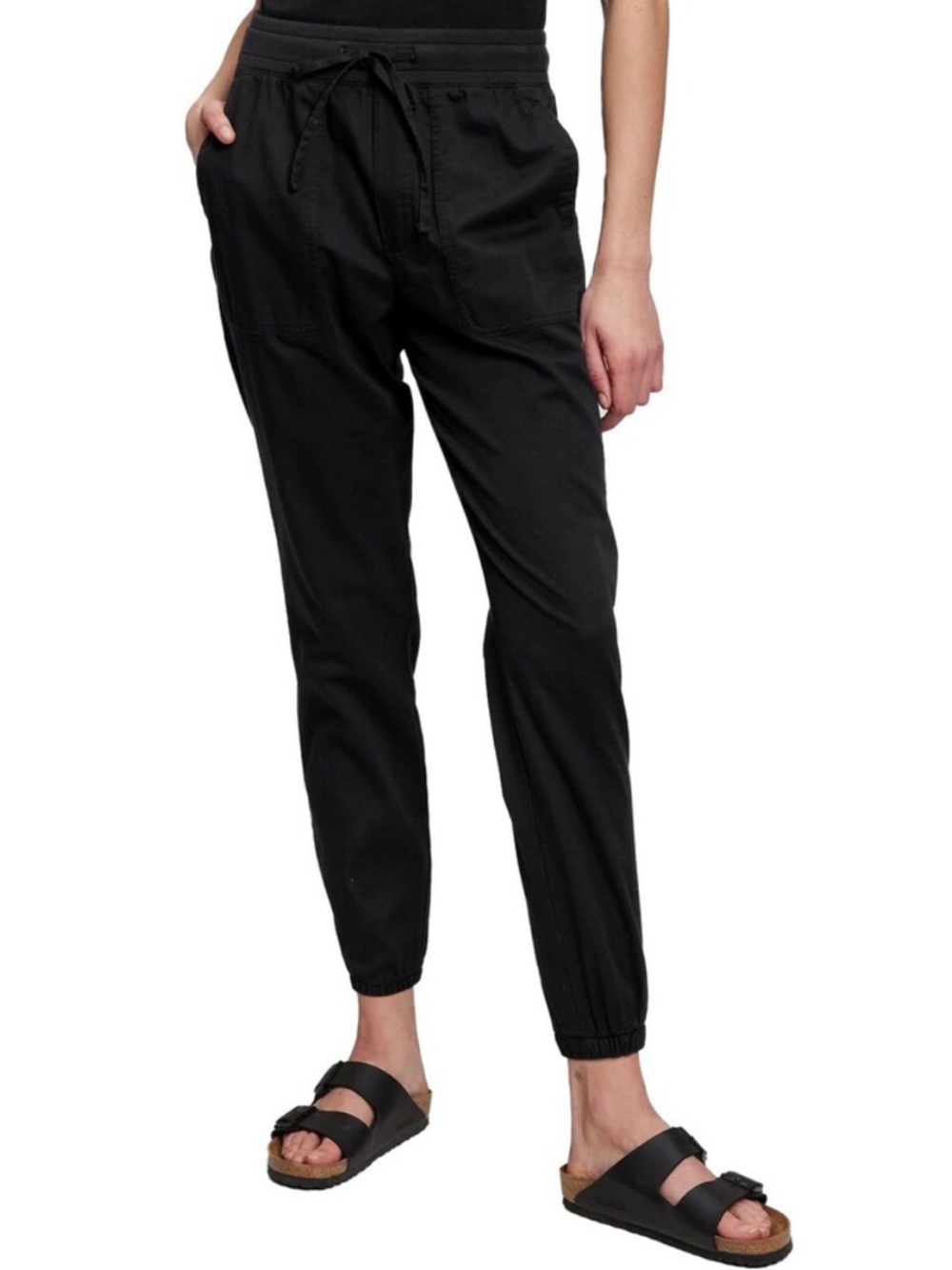 🆕 NWT Gap Sise S Washed Black/Charcoal Jogger Pants Ribbed Elastic Waistband